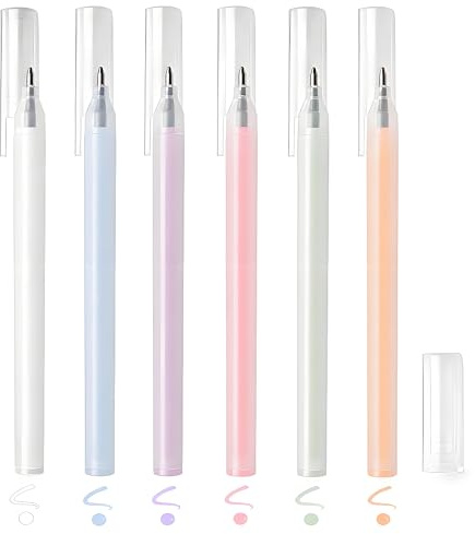 JOVYTH Set di 6 Penne Colla a Nastro Colori Macaron Glue Pen ad Asciugatura Rapida per Fai da Te Scrapbooking Diario Decorazione Regali di Matrimonio e Scuola Accessori per Incollaggio