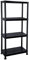Oypla 4 Tier Black Plastic Heavy Duty Shelving Racking Storage Unit