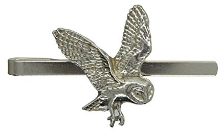Krawattennadel Fliegende Eule aus Zinn (Pewter) von Hand Gegossen