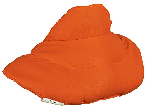Nackenhörnchen mit Stehkragen orange - Bio-Dinkelkissen- Nackenkissen Wärmekissen - 2 in 1 - Wärme und Kälte möglich - Körner-Dinkel-Kissen