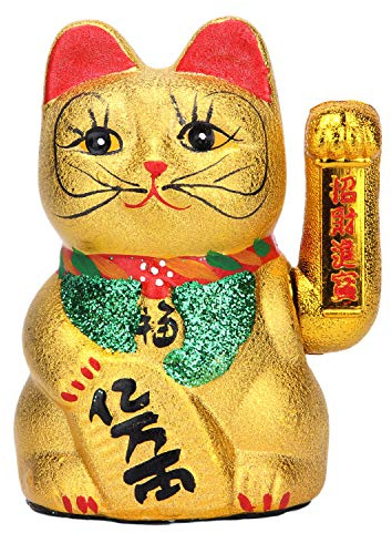 VanEnjoy 6.77 Beckoning Ceramic Maneki Neko Lucky Fengshui Cat