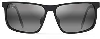 MAUI JIM WANA grey wana matte black Sunglasses Unisex Standard, Standard, Unica