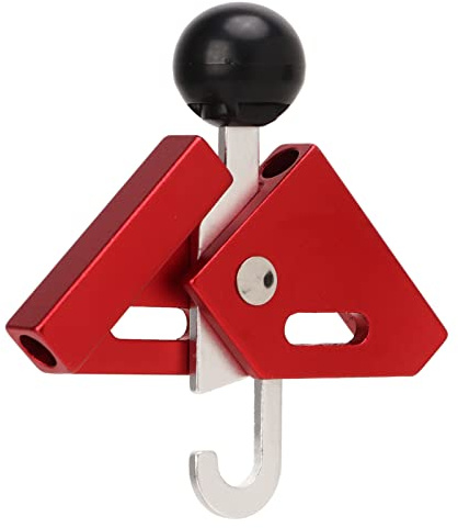 VBESTLIFE Einzelne Zeltstangen-Spitzenkappen, Pannenschutzkappe für Überdachungsstange, Aluminiumlegierung, 90 Grad Verstellbarer Zeltstangenanschluss, 8 Mm Öffnung (Rot)