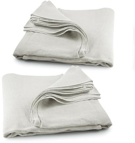 Pack of 2 Laminated Cotton Dust Sheets for Decorating & Painting Size 6 feet x 3 feet | Paint Cover Sheet Backed with Plastic Polythene Sheeting | Drop Cloth for Painting, Furniture, Floor, StairCase