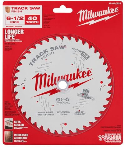 Milwaukee 40 Zähne Finish Tracksägeblatt, 165 mm Blatt
