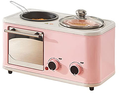 Breakfast Maker Breakfast Station 3 in 1 Multifunctional Toaster Oven Station Stainless Toaster With Griddle for Frying, Roasting,Boiling,Steaming, Easy Making Boiled Eggs,Cake,Sandwiches,Toast,Noodle
