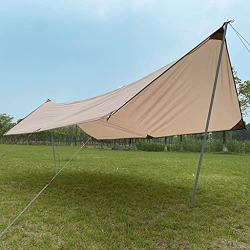 RajoNN Zelt-Camping-Plane, Hängematte, Regenfliege, Zeltplane, große Plane, Unterschlupf, wasserdichte Plane, Sonnenschutz, Unterstand für Camping-Picknick im Freien (B 4 x 3 m)