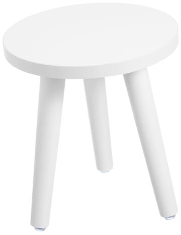 POPETPOP Support De Pot De Fleurs Dintérieur En Bois Design Simple Étagère Pothos Verte 20 Cm De Diamètre 22 Cm De Hauteur Blanc