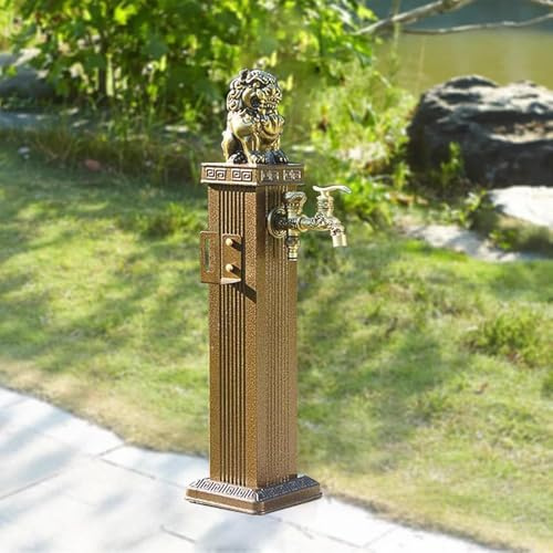 Generico Fontana da Giardino Colonna Rubinetto Esterno Antigelo in Acciaio Inox Fontana da Giardino in Acciaio Inox Fontanella Giardino Esterno,A,69cm