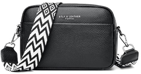HSAJS Crossbody Tasche Damen Umhängetasche Klein Schultertasche Leder Handtasche Kleine Taschen für Frauen mit Verstellbarem Tragegurt