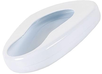 Healvian Tragbare Urinal Bettpfanne Emailliert Glatte Oberfläche gegen Auslaufen für Bettlägerige Patienten Ältere Menschen Unisex Pflegehilfe