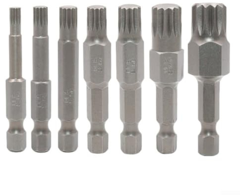 12 puntos para destornillador Torx para destornilladores eléctricos y manuales, magnéticos, 50 mm de longitud (M6)