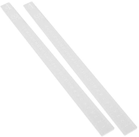 VINTORKY Dough Thickness Ruler and Rolling Pin Guide 4mm Acrylic Baking Measuring Tool Cookie Dough Smoother for Even Thickness Adjustment 2pcs Set for Home and Professional Baking