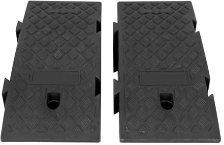 Tagtuell Auffahrkeil 2er-Set, Auffahrrampen, PKW Auffahrrampe, Kunststoff KFZ Rampe Auffahrkeile Bordsteinrampe, Rutschfestes Hangdesign