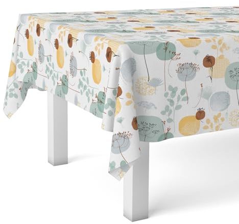 Martina Home Bordsduk vaxduk vaxduk Serpis turkos 220 x 140 cm
