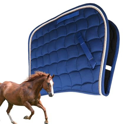 Generisch Dressur Sattelpolster - Atmungsaktives Reitkissen | Feuchtigkeits-Reiter-Reitkissen, schockabsorbierendes Design, Leichter Komfort für Training und Wettbewerb, ideal für alle Pferderassen