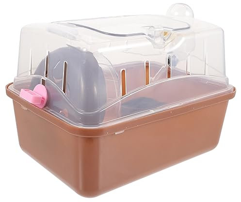 TOYANDONA Transportkäfig Für Kleintiere Klare Sichtfenster Leichter Hamsterkäfig Mit Griff Geeignet Für Hamster Igel Kleine Kaninchen Chinchillas Und Andere Kleintiere Inklusive Wasserflasch