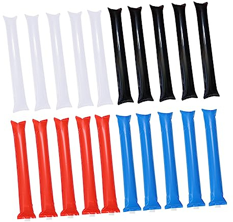 GOOHOCHY 48PCS Inflatable Cheering Sticks for Concerts and Sports Events Waterproof Cheerleading Noisemakers Thick Party Inflatable Sticks for Team Spirit and Celebrations