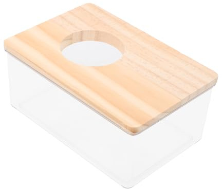 Abaodam Transparente Hamster Sandbad Box Aus Acryl Multi-funktional Als Dusche Toilette Futterstelle Für Hamster Rennmäuse Chinchillas Kleintiere Haustierbedarf