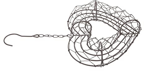 MUELODSIC Heart Shape Iron Wire Wreath Frame Medium Light Brown Succulent Plant Hanging Frame Iron Hanging Planter for Wall Garden Home Decoration