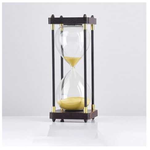 orologio di sabbia, Colore Clessidra Timer30/45/60Minuti Orologio in vetro Orologio con sabbia Artigianato Decorazione in vetro for lo studio a casa Ufficio Regalo creativo.(Unique Colour,60 minutes)