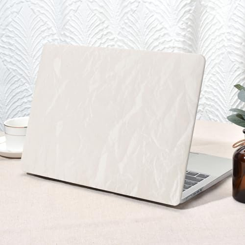 Seorsok Compatible for MacBook Pro 14 inch Case 2024-2021 M4 M3 Pro/Max A3112 A3185 A3401 A2918 A2992 M2 A2779 M1 A2442,Elegant Marble Leather Plastic Hard Shell Case&Keyboard Cover,Beige Soft Fleece