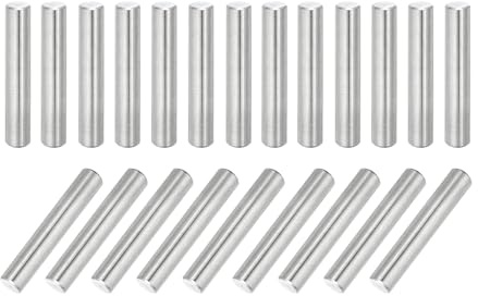 QUARKZMAN 22 Stück Dübelstift 6mm x 35mm Regalstützstift 304 Edelstahl Regalstifte Für Regale Schränke Möbel Vernickelt Silberfarben