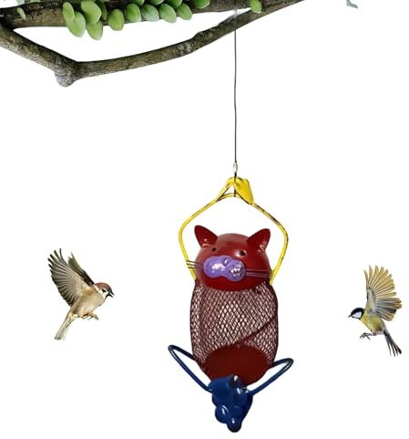 Vogelfutterstation für den Außenbereich, Schwermetallrahmen, 1 Stück, Katzen-Vogelfutterstation, Futterstation, Eichhörnchensicheres Design, für Garten, Hof, Wildtierbeobachtung