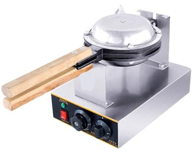 Gaufrier Belge à Bulles Gaufrier Puff, Appareil à Gaufres Professionnelle Double Tête, Acier Inoxydable Antiadhésif Pour Restaurant, Café Et Boutique De Snacks(Single pot)