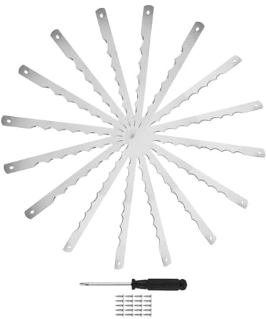 VANZACK Lames de Remplacement en Acier Inoxydable pour Couteau Lame Dentelée avec Vis et Tournevis Cuisine Domestique et Professionnelle