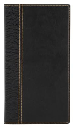 Securit Trendy Menu Range - Faux Leather Bill Presenter for Restaurants & Cafes with Inner Card Slot, Check Card Holder, Bill Book, Check Presenter - Black
