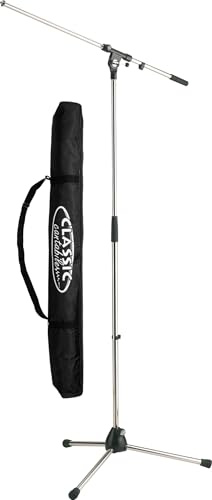 K&M 210/2 Mikroständer standard nickel SET inkl. Mikrofonständer Tasche