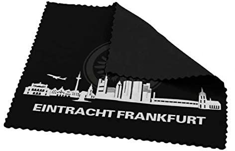 Eintracht Frankfurt Brillenputztuch groß Microfasertuch schwarz Tuch SGE, 34 x cm