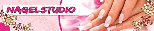 Banner 2,5 m 'NAGELSTUDIO' XXL Werbung PVC-Plane mit Ösen zum Aufhängen
