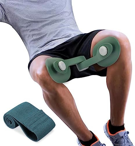 Oberschenkeltrainer 35lb Beckenboden Trainer Damen für Frau Beinpresse Po Trainer für Zuhause MäNner Trainingsgerät FitnessgeräTe SportgeräTe Zuhause Beckenbodenmuskeltrainer GesäßTrainer (Tintengrün)