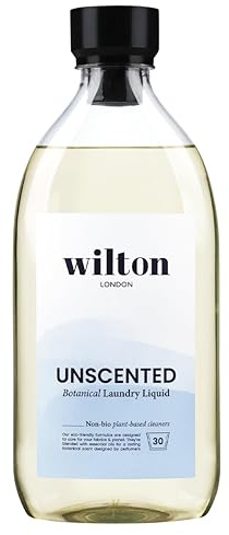 Wilton London Eco Friendly Unscented Laundry Liquid 30 Washes - Non-Bio - Plant-based and Biodegradable Laundry Detergent - No Fragrance - Made in UK - 1 Litre