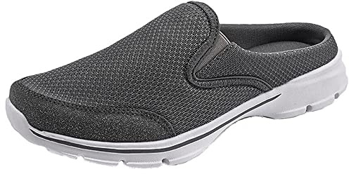 Tofflor damer herr sommar slip-on strandsandaler rygglösa träskor mules inomhus utomhus bekväma vardagliga hemskor flip flops, Grå Ee, 38.5 EU
