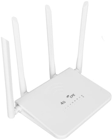 Modem Routeur 4G LTE débloqué - Point d'accès Mobile WiFi 300 Mbps - 4 antennes 5 dBi pour caméra Domestique et sécurité