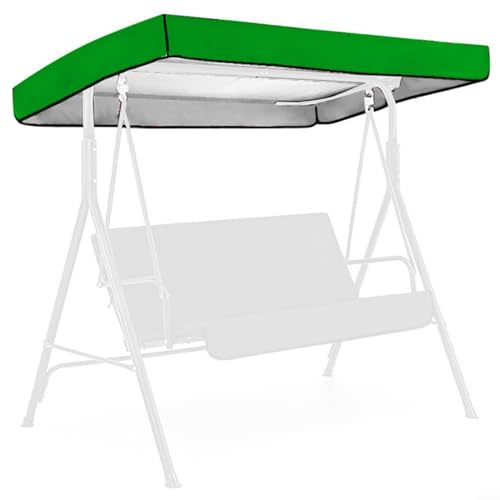 Garden Swing Chair Replacement Canopy For Garden Swing Seat Canopy Cover Garden Swing Canopy Cover Waterproof Garden Swing Chair Covers(GREEN 213X122X18CM)