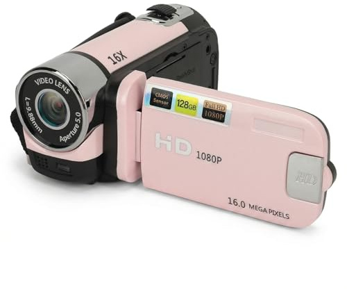 Yosoo Health Gear 1080P Digital Camera, with Rotatable Screen | 16MP Video Camcorder, 1080P HD video, 2.4 rotatable LCD, 16X digital zoom, record while charging, beginner-friendly