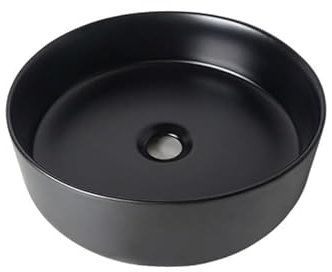 Lavandino da bagno,Lavandini a scodella for bagni,Lavandino da toeletta,Lavandino da bagno Lavandino artistico rotondo nero opaco nordico Ceramica for uso domestico sopra lavabo da appoggio Lavabo da