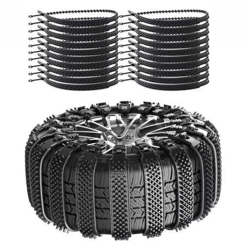 Catene Neve Auto per Subaru Legacy Sedan 7/6/5/4/3/2.Gen 7th / BN BM/BR BL/BP BE BD BC, Reusable Catene Regolabili Antiscivolo Auto Fascette Cavi per Pneumatici da 165-275mm,20Pcs-Black