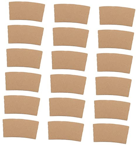 Holibanna 50 Stück Kaffeehüllen Aus Welligem Kraftpapier Hitzebeständig Und Isolierend Tragbare Tassenmanschetten Für 90mm Becher Flexible Getränkehüllen Für Heißes Und Kaltes Trinken