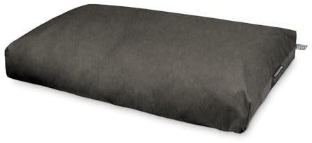 HAPPERS Wasserdichtes und abnehmbarer Palettenkissen aus Kunstleder, Außenmaterial: Patagonien, Grau, 120 x 60 x 20 cm