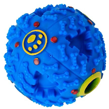 Hundekicherball - Interaktiver Apportier-Hundeball mit Sound | -Kauspielzeug für kleine, mittelgroße und große Hunde, Leckerli-Spenderspielzeug, Puzzle-Ball, stimulierendes Hundespielzeug