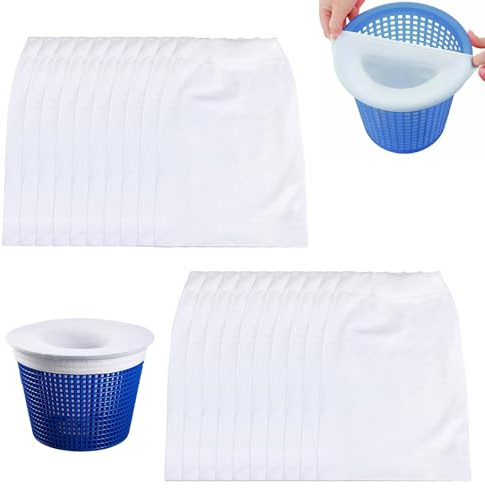 WQNNQW 20 Stück Skimmer Socken,Skimmersocken Für Pool,Skimmersocke,Pool Skimmer Socken,Filtersocken Skimmer,Poolfilter Netz Wiederverwendbar Für Schutz Pumpe,Filteranlage, Körbe Und Skimmer