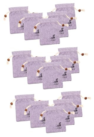 EXHUMKY 15 Piezas Bolsas de Perfume Chinas Pequeñas con Cordón Bolsitas de de Poliéster con Estampado para Aromaterapia Joyas y Organización Diaria