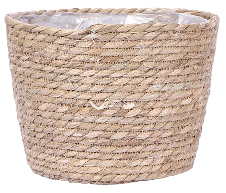NUOBESTY Macetero Tejido De Paja Cesta Plantas Interior para Decoración del Hogar Y Oficina Cesta Colgante para Plantas 6.29 X 5.11 X 4.33 in