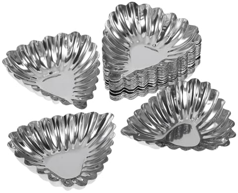 BESPORTBLE 20 Moldes para Tartaletas y Cupcakes de Acero Inoxidable, Reutilizables, Tamaño Mediano, para Hornear Tartas, Pudines y Muffins en Cocina Doméstica o Profesional