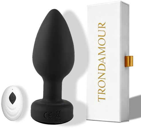 TRONDAMOUR Plug Anal Vibrant avec Télécommande - Sextoy Homme & Femme, Stimulateur Prostate et Point G, Gode Anal Silicone Médical Étanche IPX6, 10 Modes de Vibration, Rechargeable USB